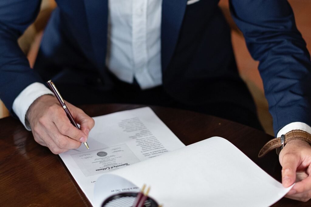 Assinatura de contrato