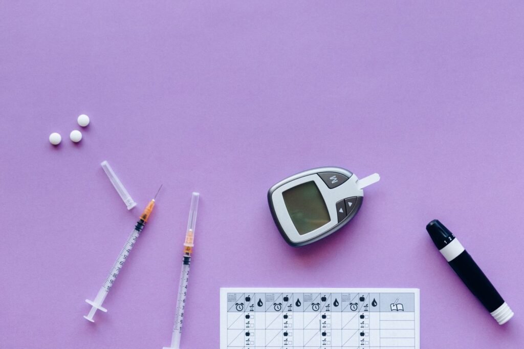 Kit com materiais para diabetes