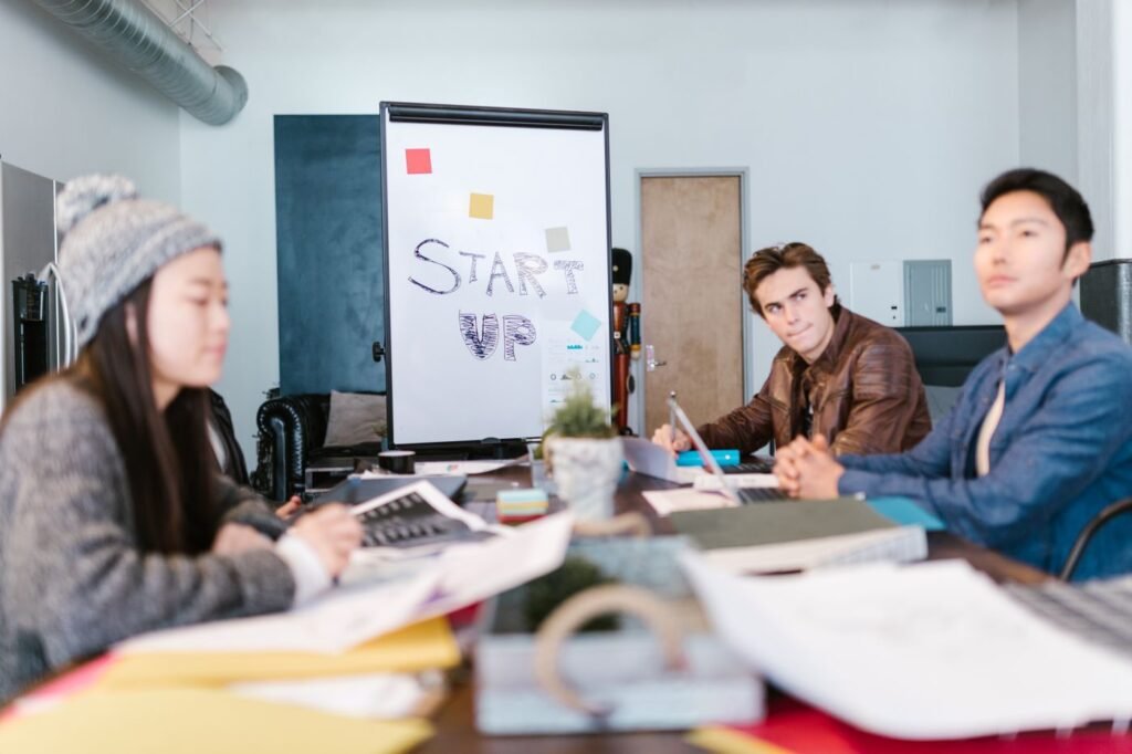 Empreendedor em reunião de trabalho